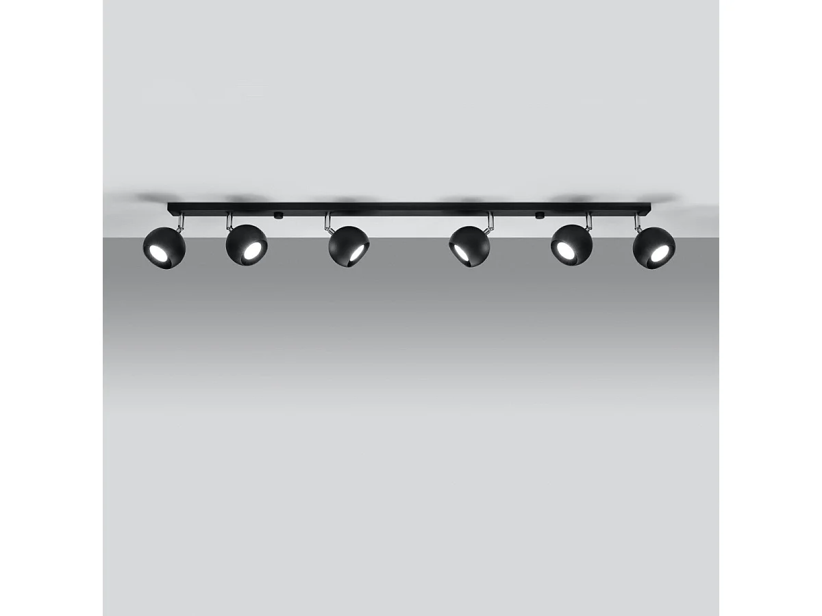 Plafonnier Oculus 6L noir