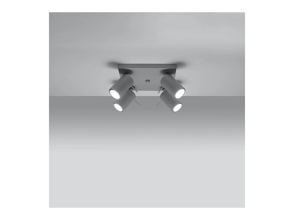 Plafonnier Lysandra 4 gris