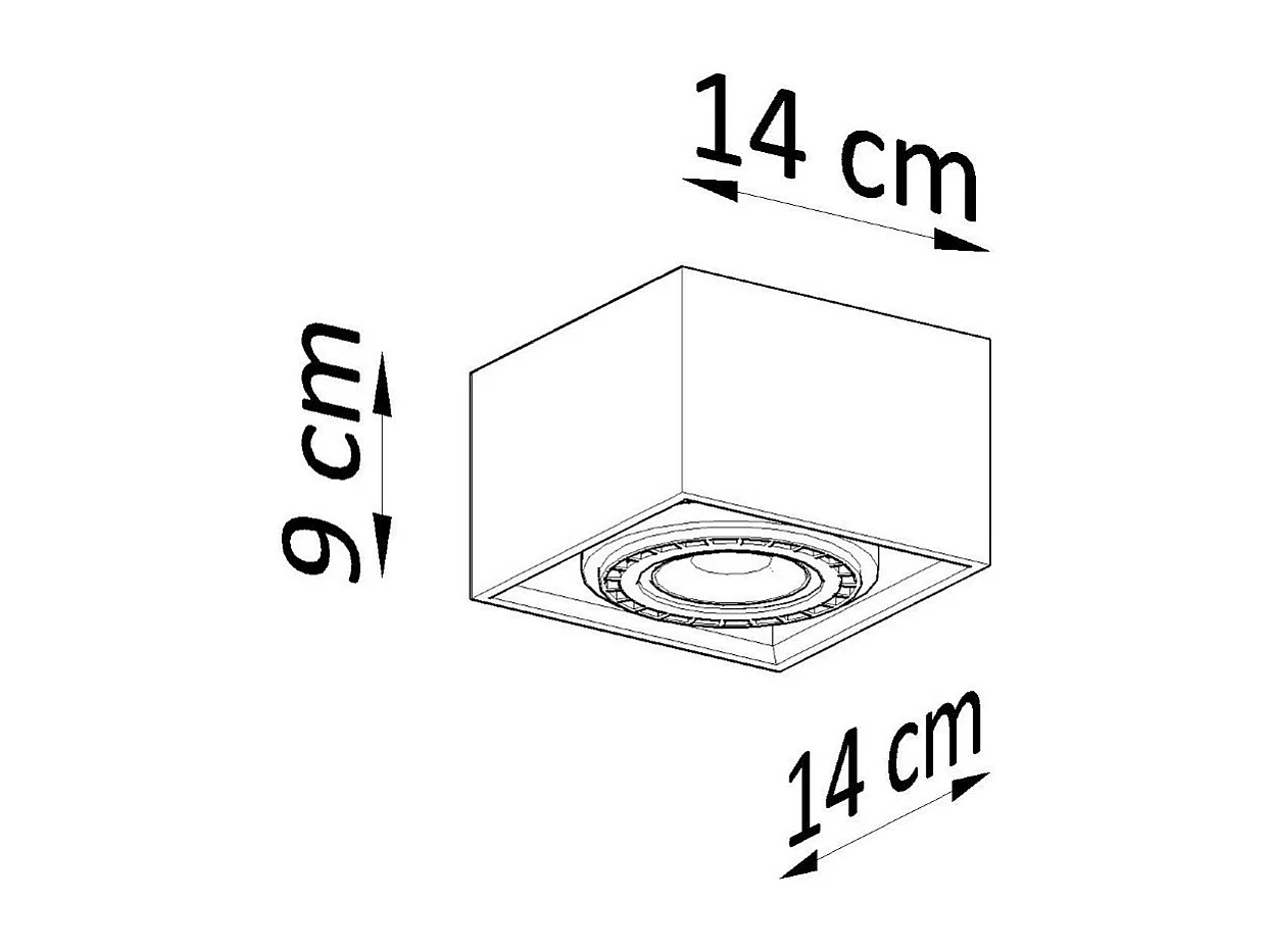 Plafonnier Quatron 1 béton