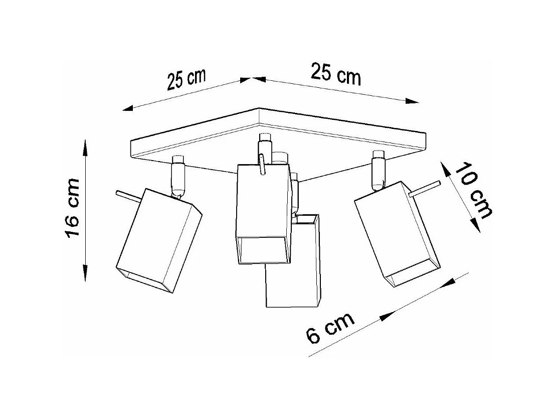 Plafonnier Radiara 4 blanc