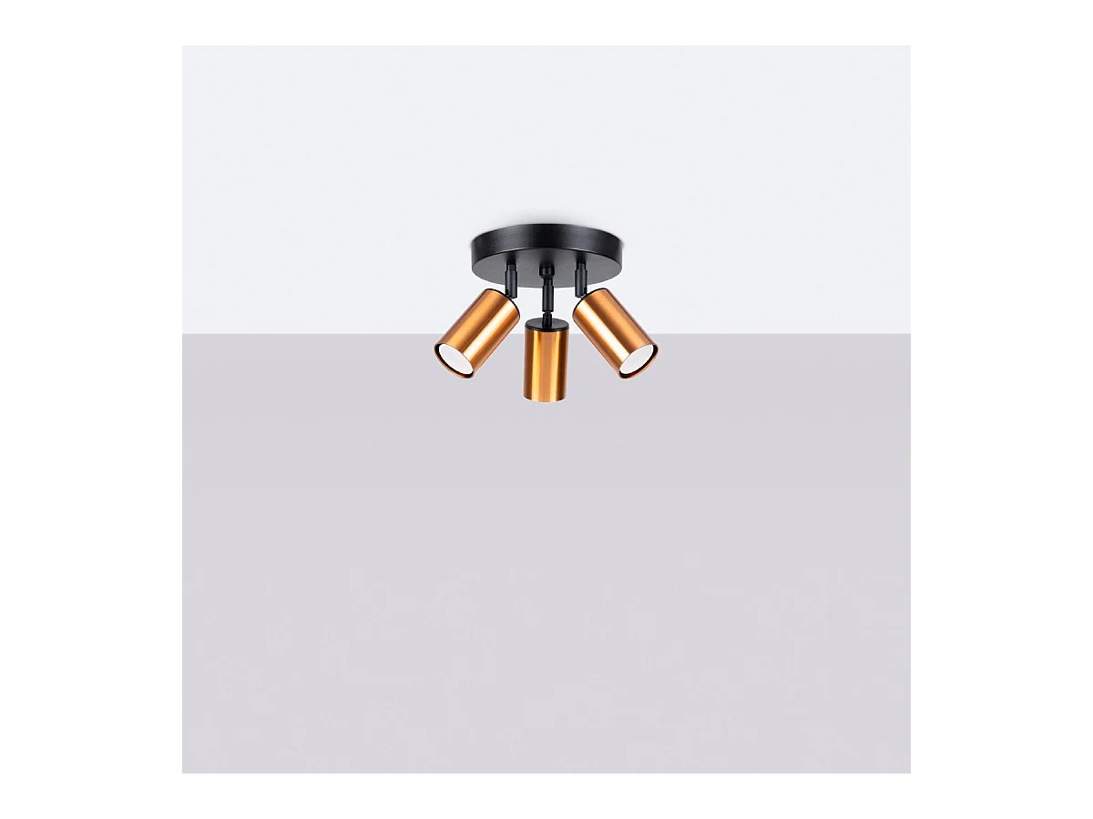 Plafonnier Vespera 3P noir-cooper