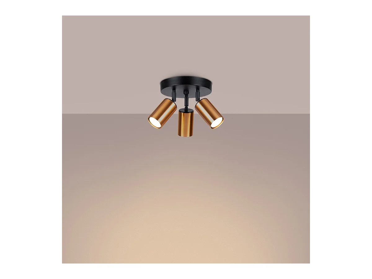 Plafonnier Vespera 3P noir-cooper