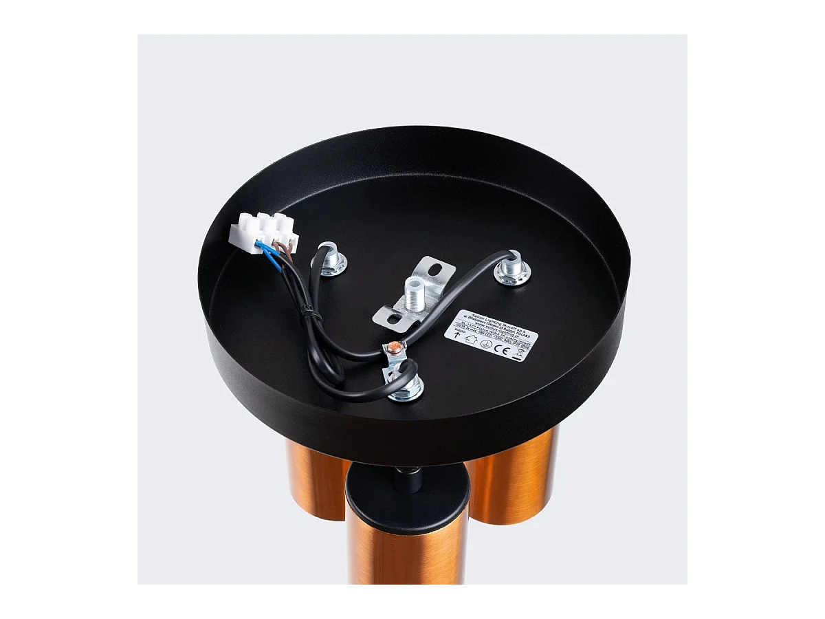 Plafonnier Vespera 3P noir-cooper