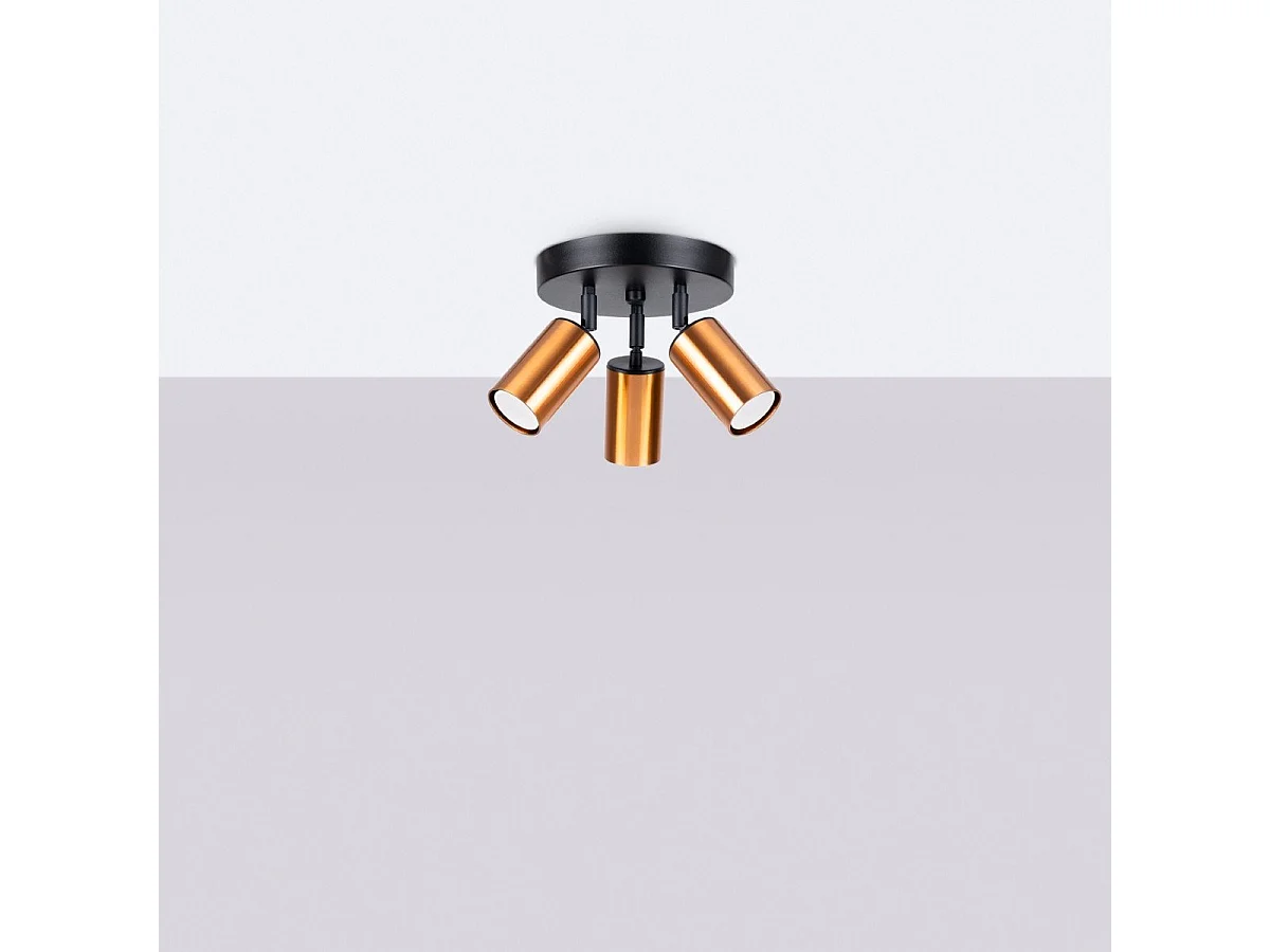 Plafonnier Vespera 3P noir-cooper
