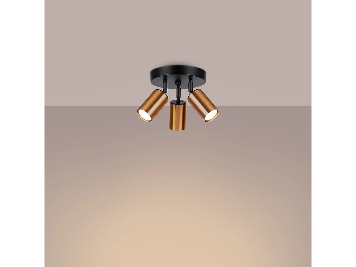 Plafonnier Vespera 3P noir-cooper