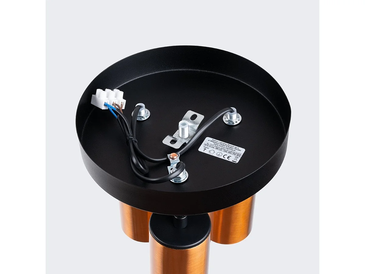 Plafonnier Vespera 3P noir-cooper