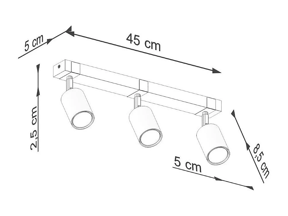 Plafonnier Flare 3 noir