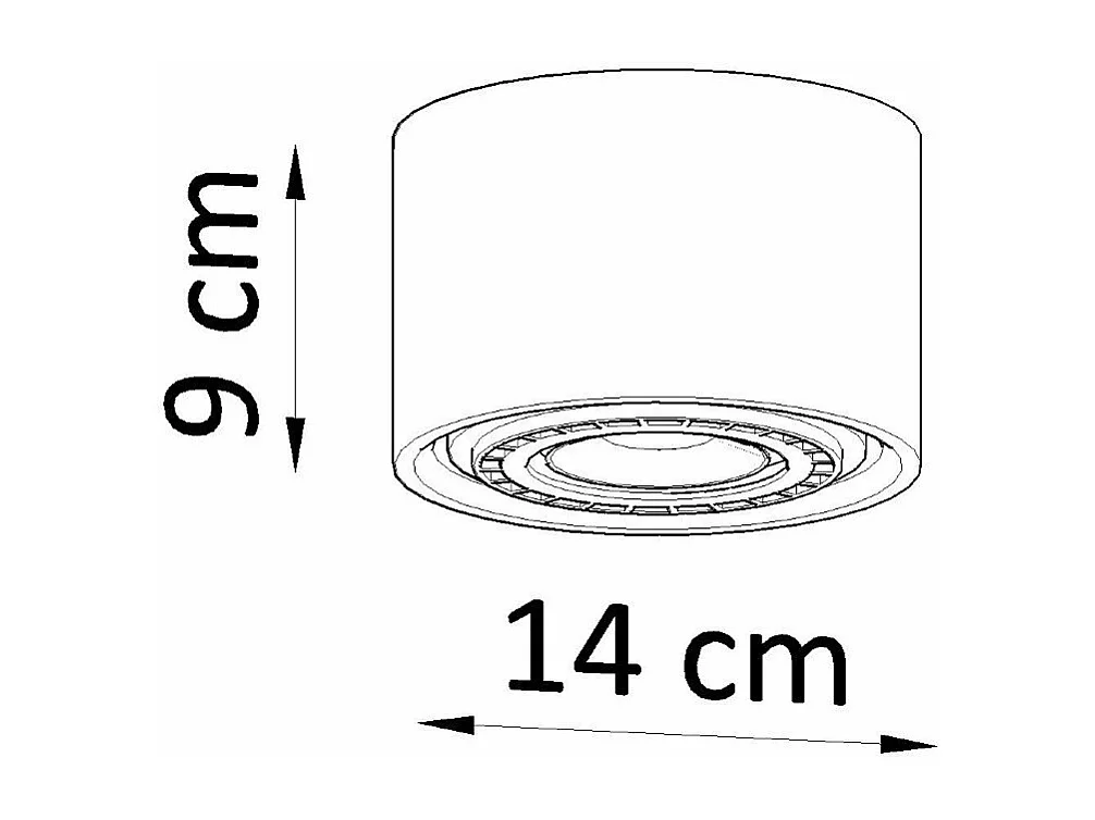 Plafonnier Nova 1 béton