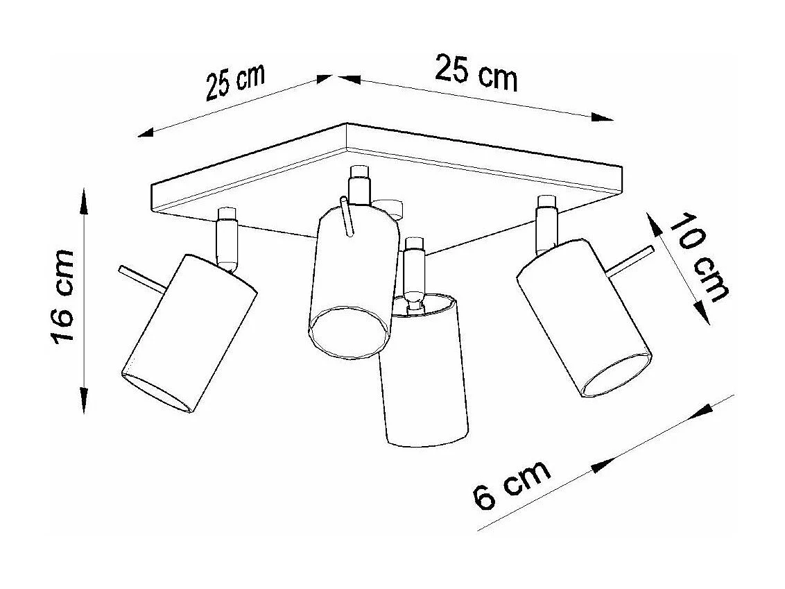 Plafonnier Lysandra 4 chromé