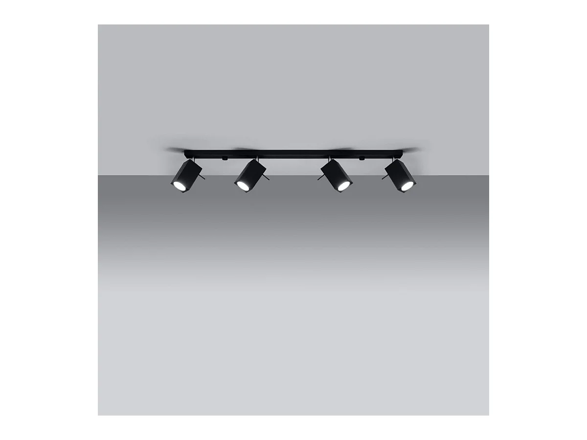 Plafonnier Radiara 4L noir