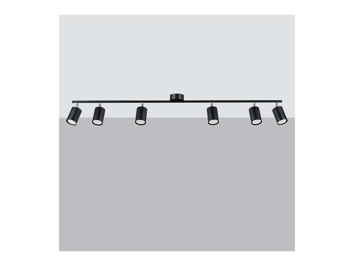 Plafonnier Lucida 6L noir