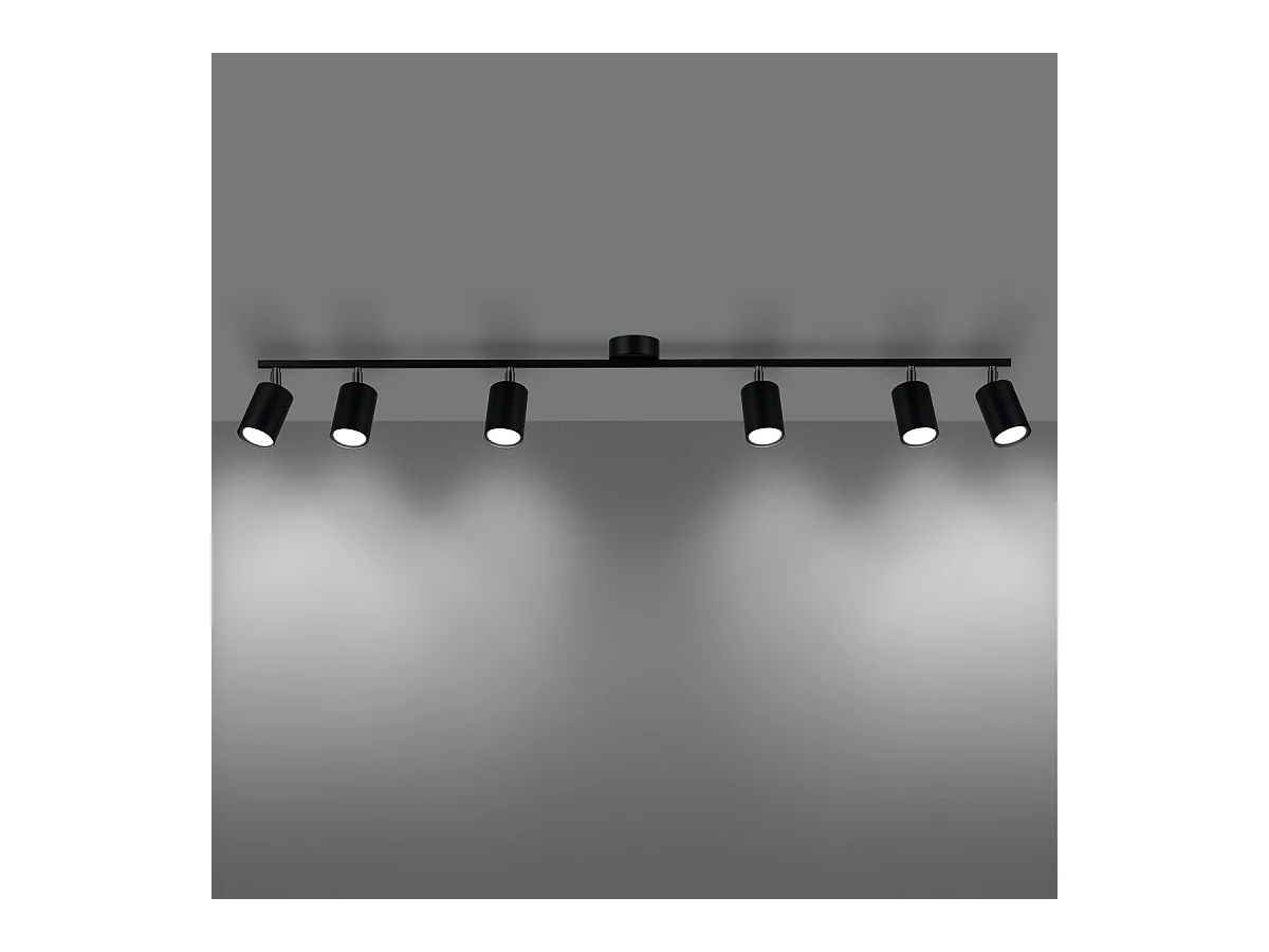 Plafonnier Lucida 6L noir