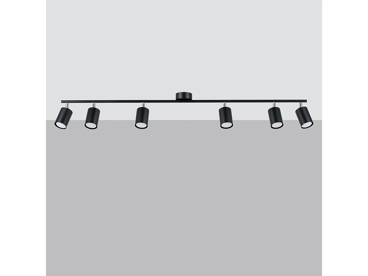 Plafonnier Lucida 6L noir