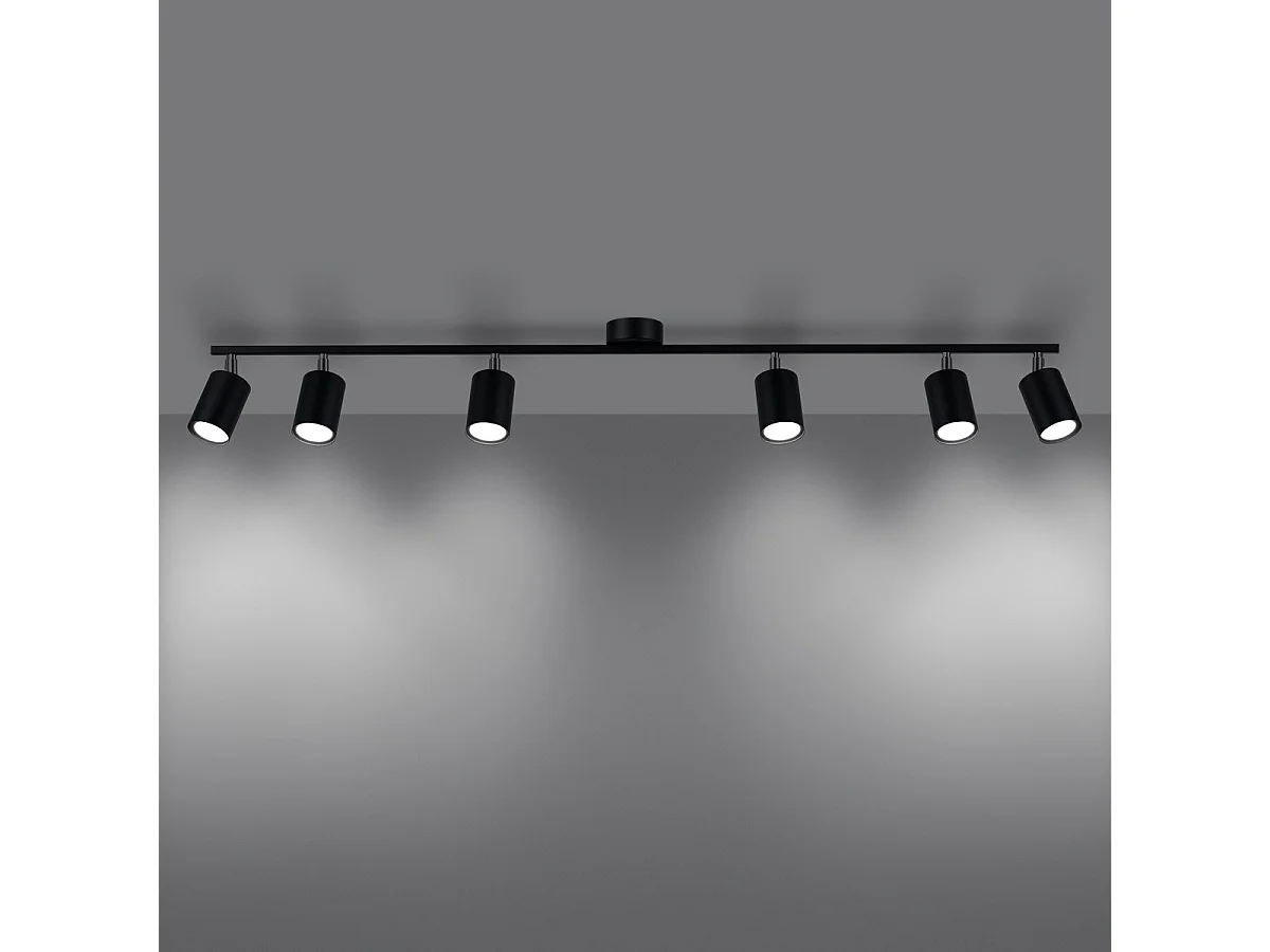 Plafonnier Lucida 6L noir