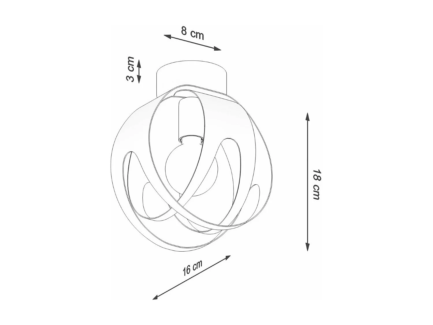 Plafonnier Alden blanc