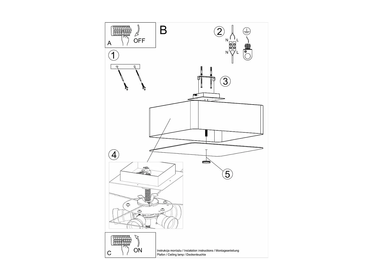 Plafonnier Locus 45 blanc