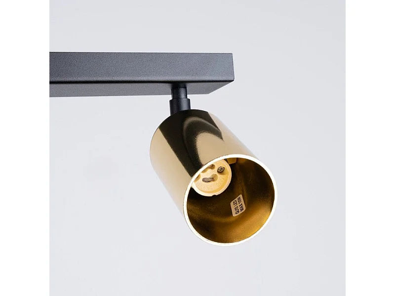 Plafonnier Vespera 6L noir-doré