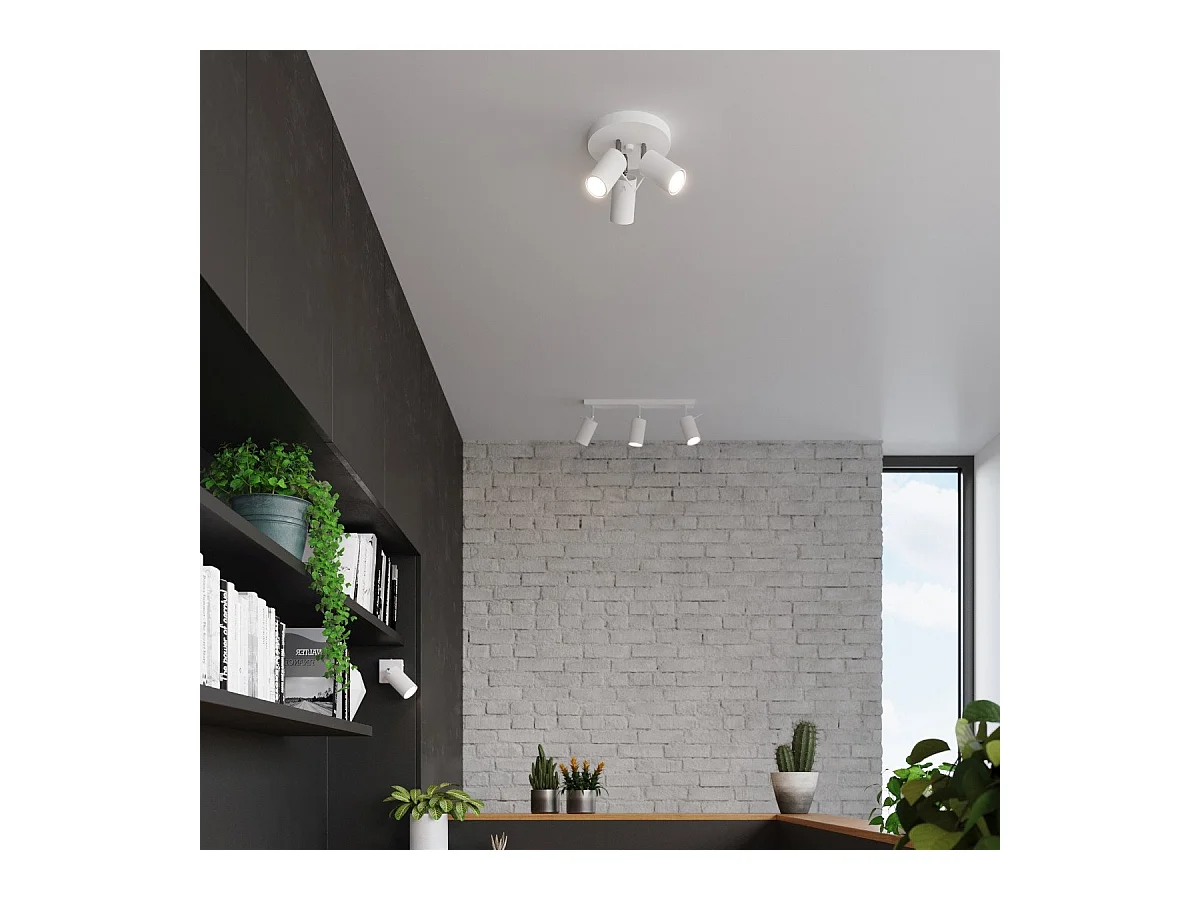 Plafonnier Lysandra 3P blanc