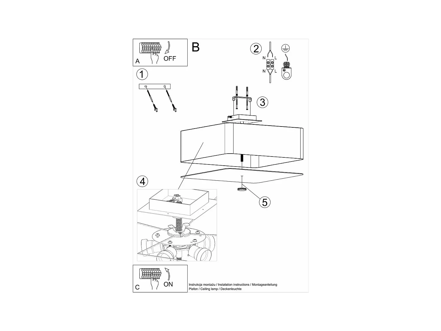 Plafonnier Locus 55 blanc