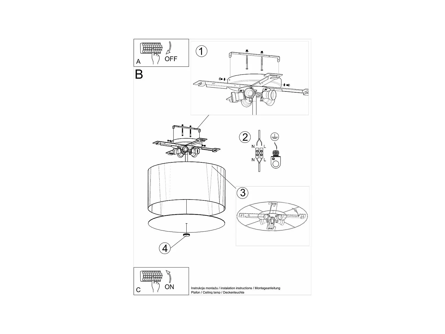 Lustre Noctis 50 blanc