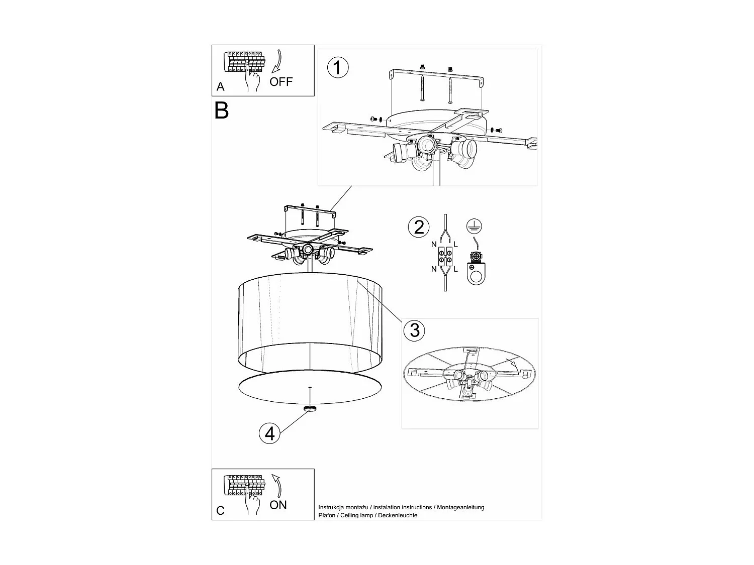 Lustre Noctis 50 blanc