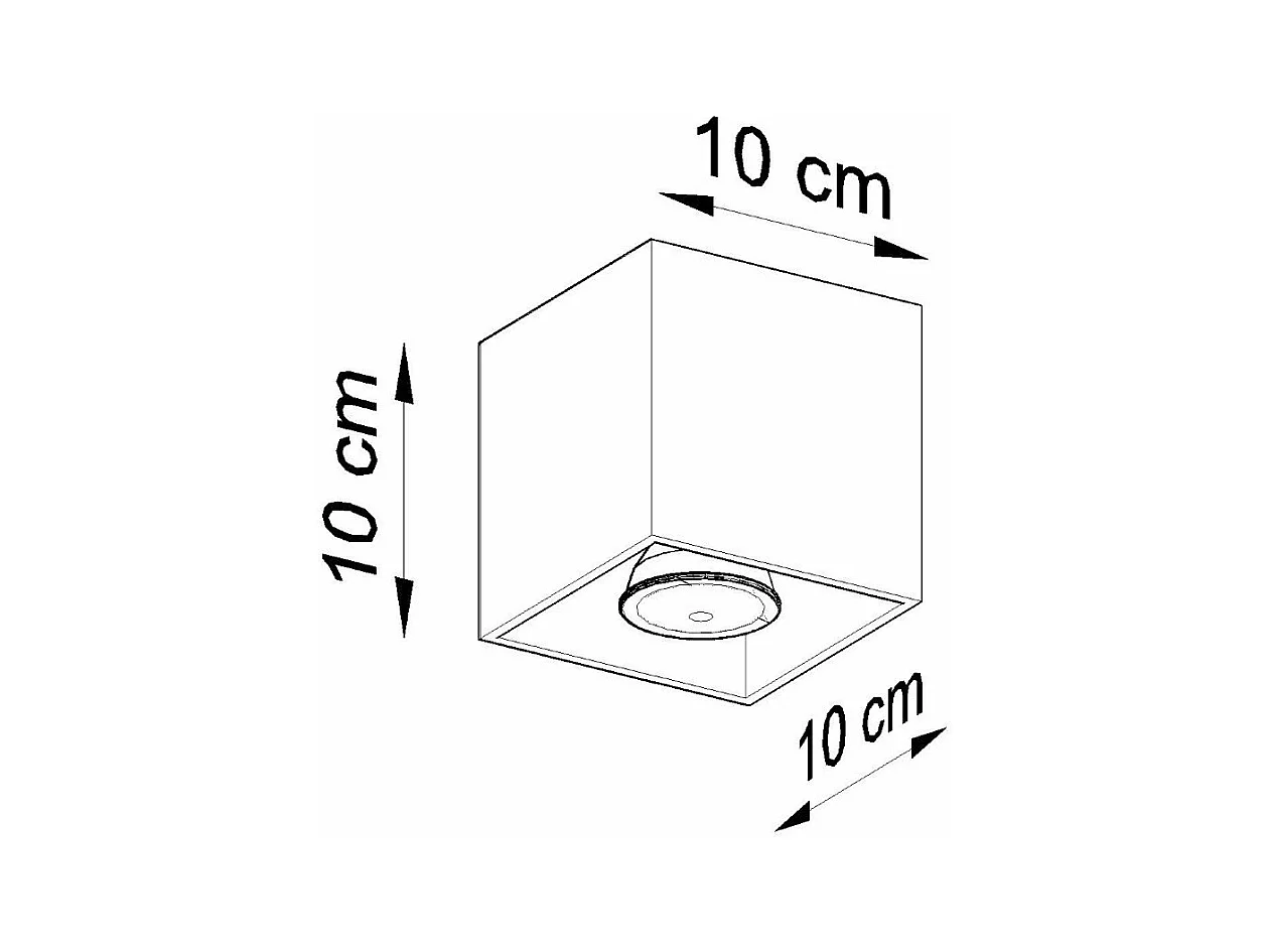 Plafonnier Quasar 1 gris