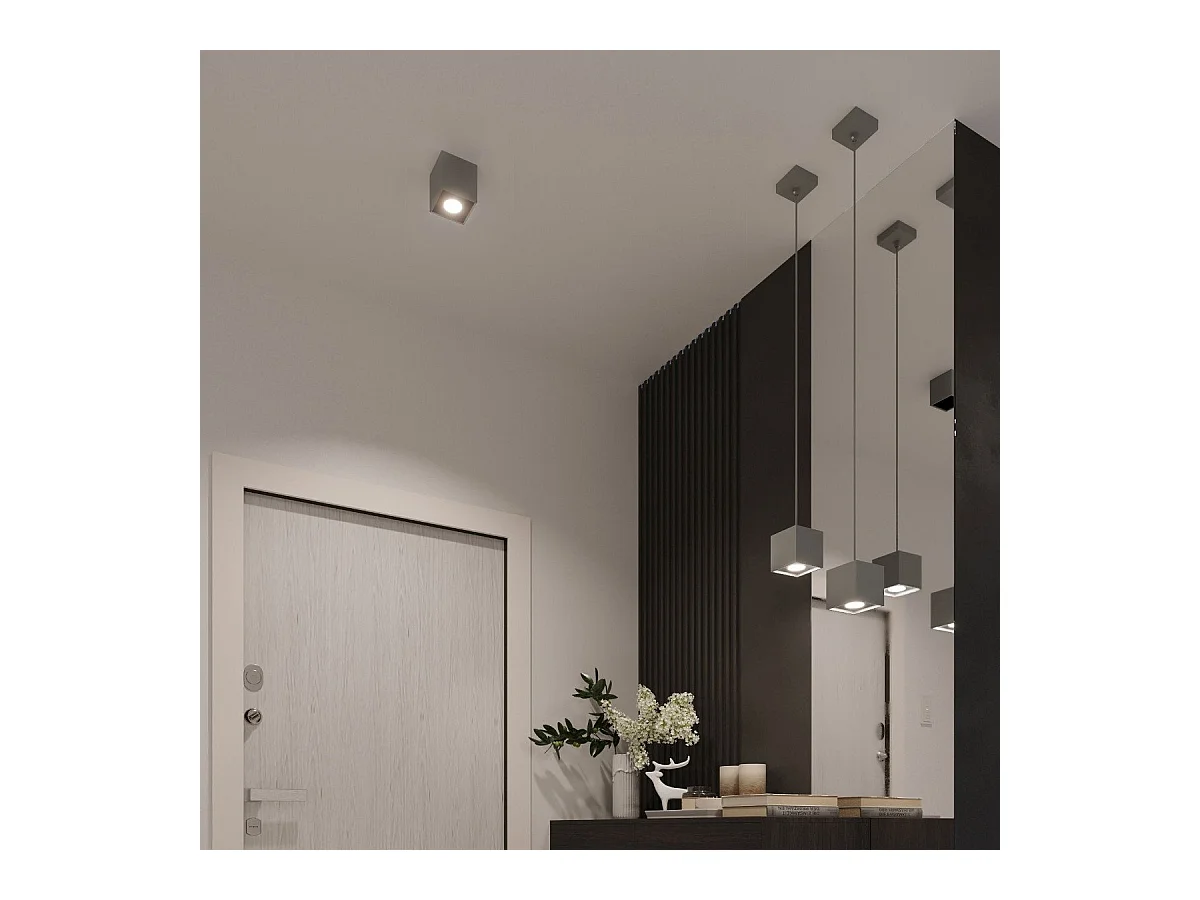 Plafonnier Quasar 1 gris