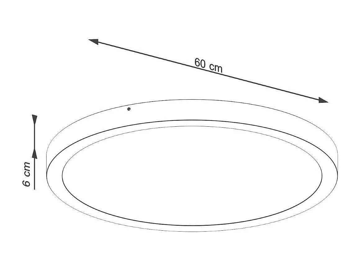 Plafonnier OnyxStar 60 noir LED 3000K