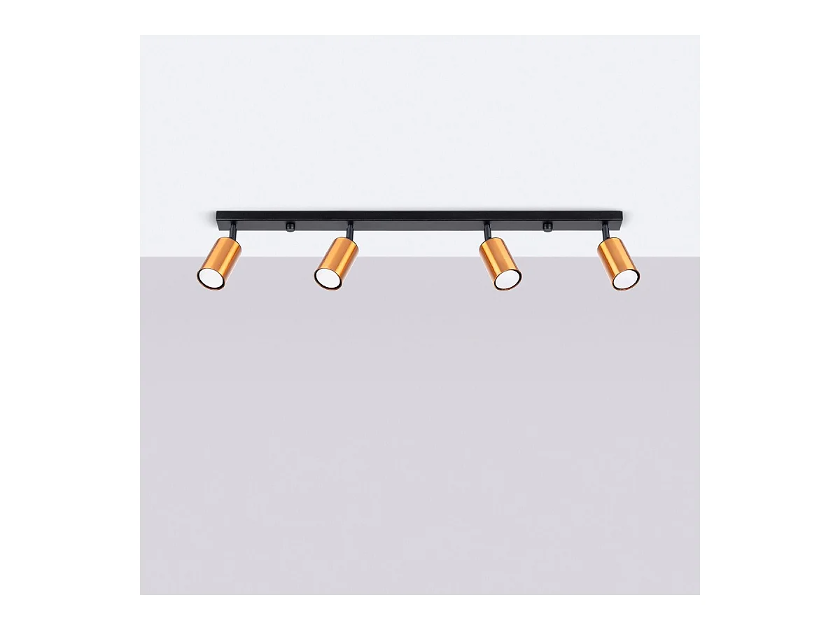 Plafonnier Vespera 4L noir-cooper