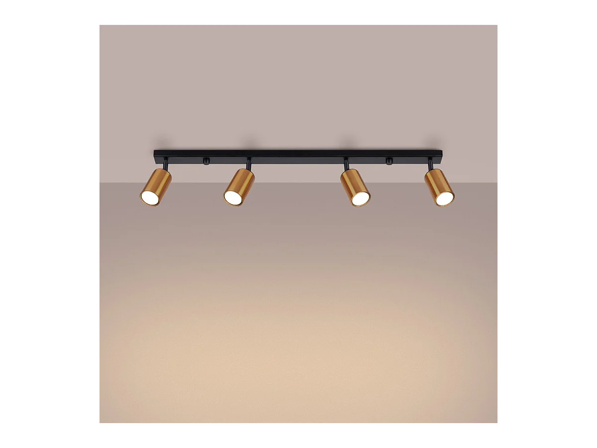 Plafonnier Vespera 4L noir-cooper