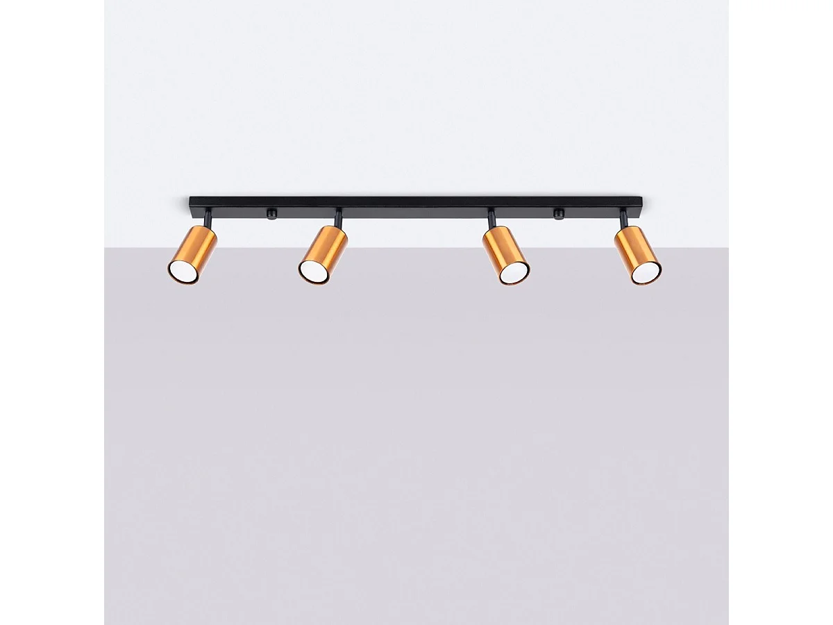 Plafonnier Vespera 4L noir-cooper