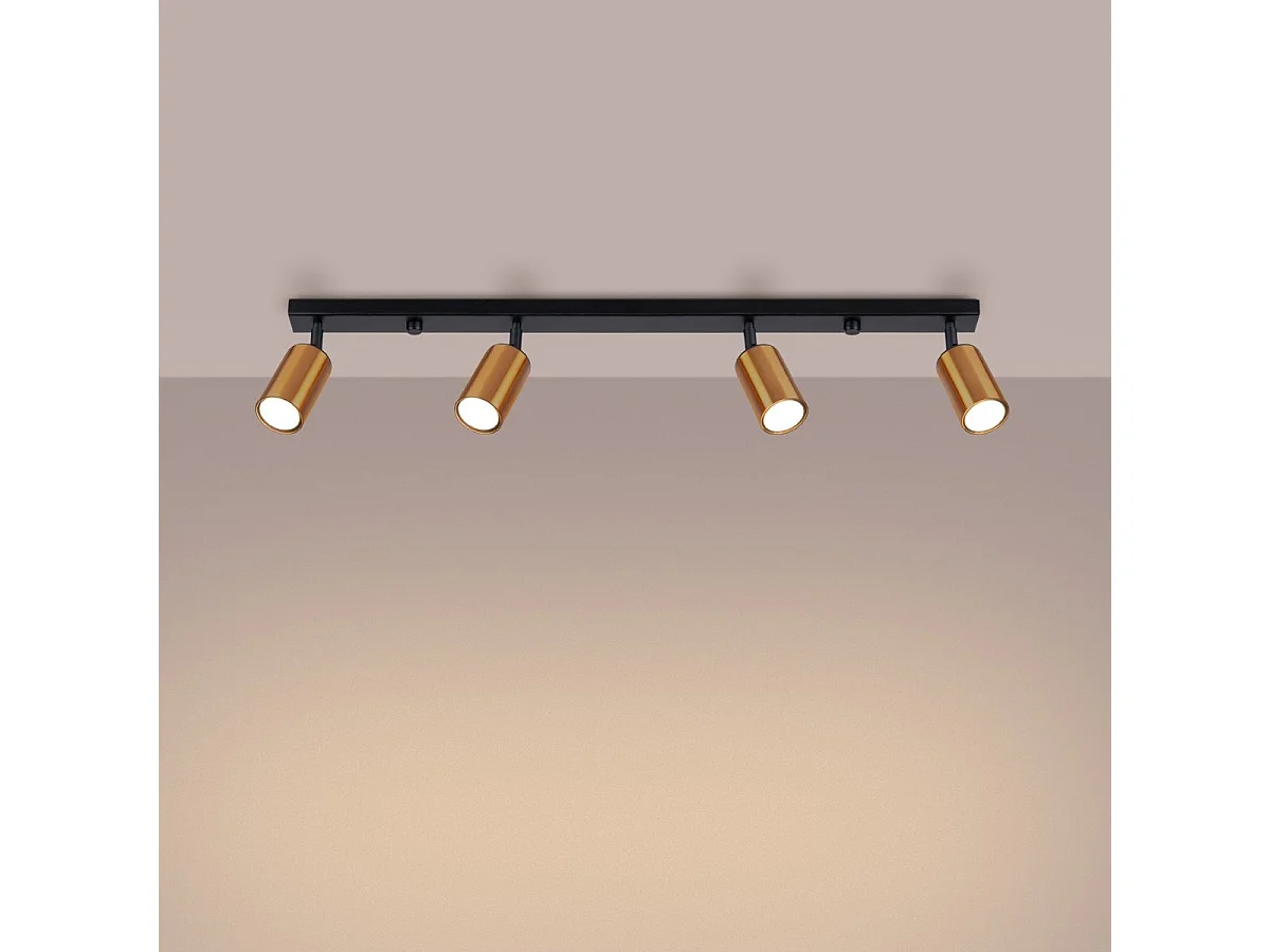 Plafonnier Vespera 4L noir-cooper