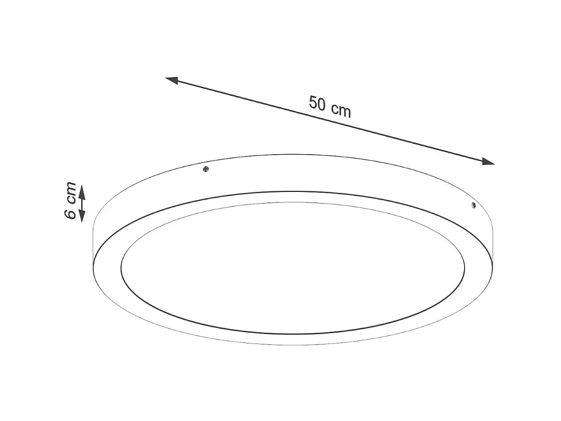 Plafonnier OnyxStar 50 noir LED 3000K