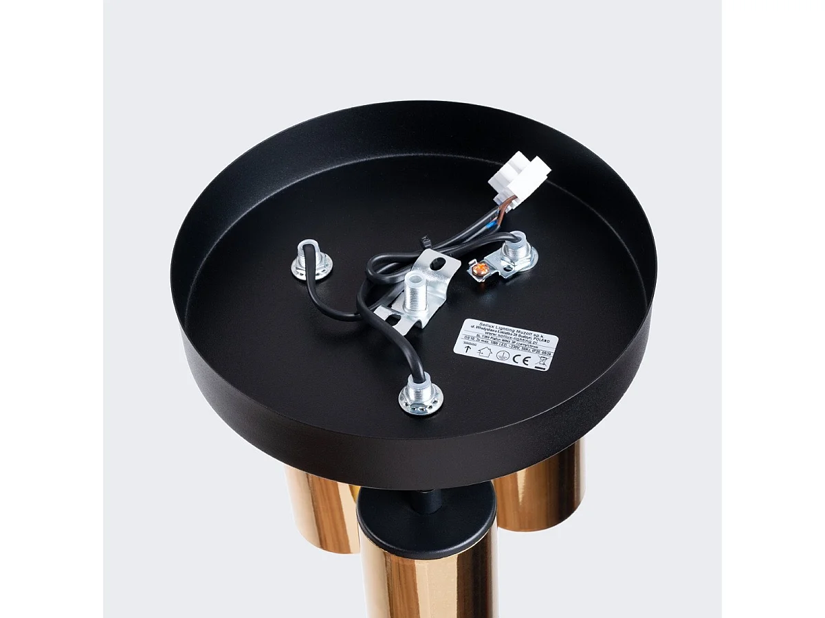 Plafonnier Vespera 3P noir-doré