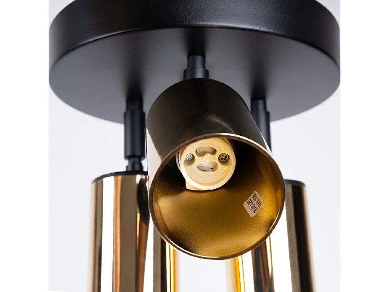 Plafonnier Vespera 3P noir-doré