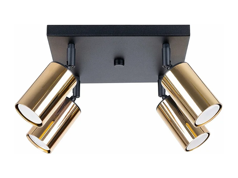 Plafonnier Vespera 4 noir-doré