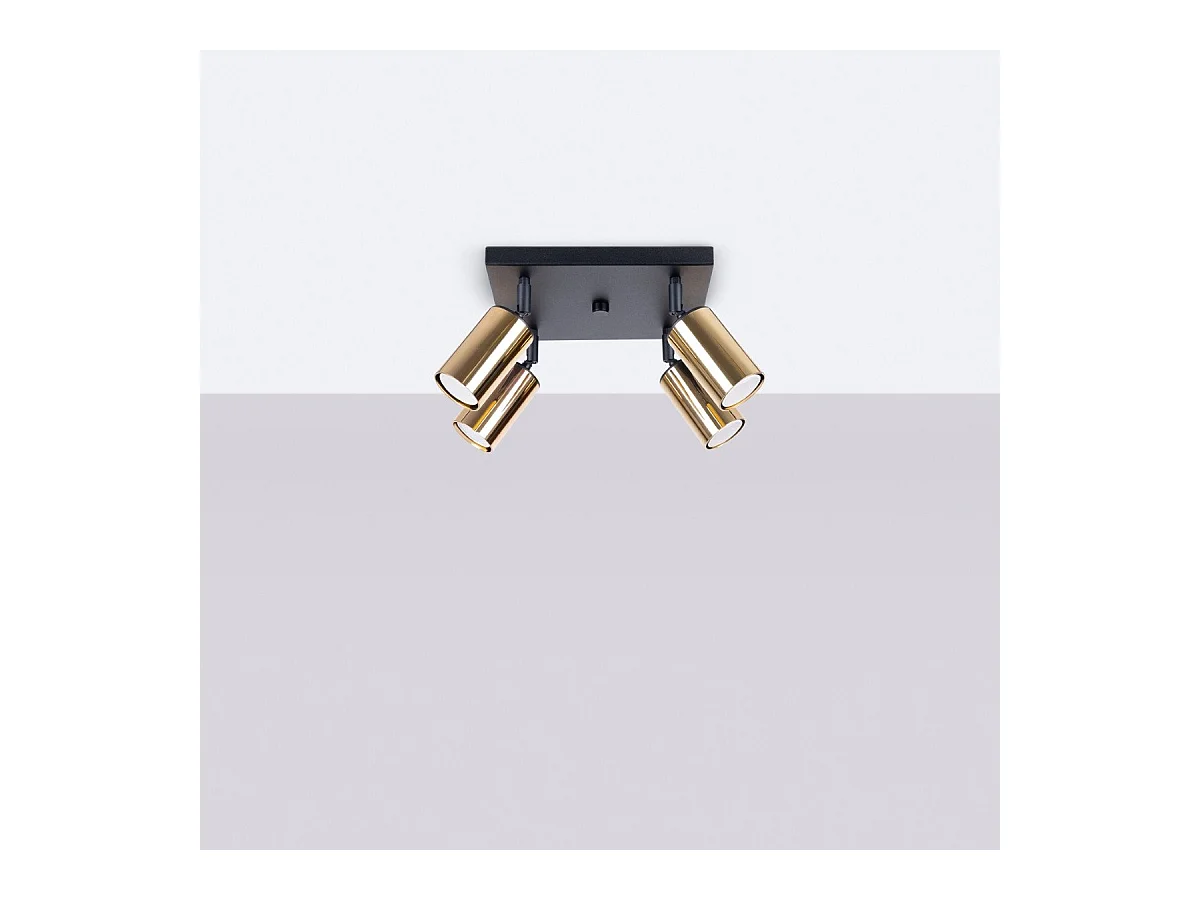 Plafonnier Vespera 4 noir-doré