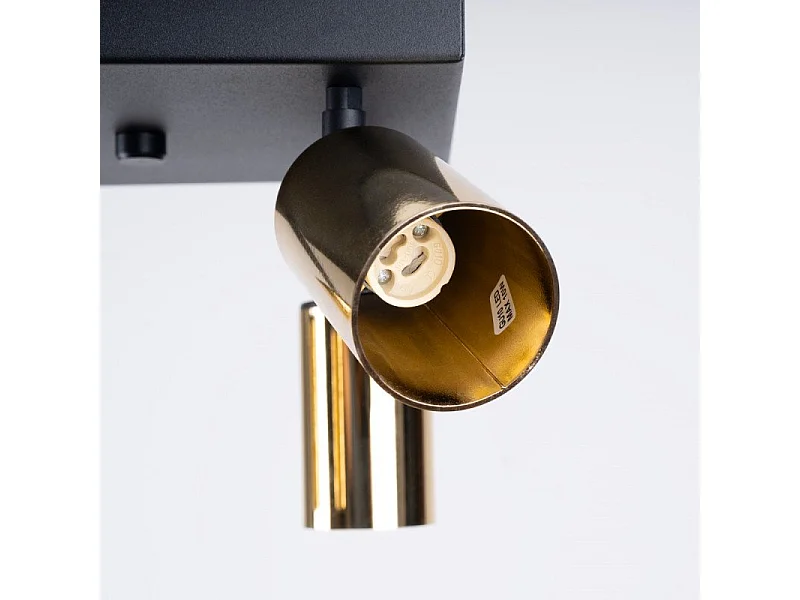 Plafonnier Vespera 4 noir-doré