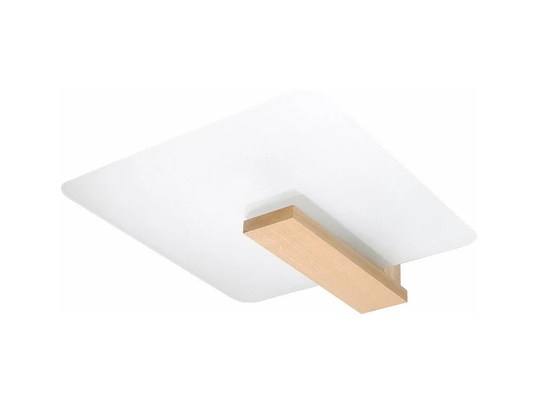 Plafonnier Leonis en bois naturel