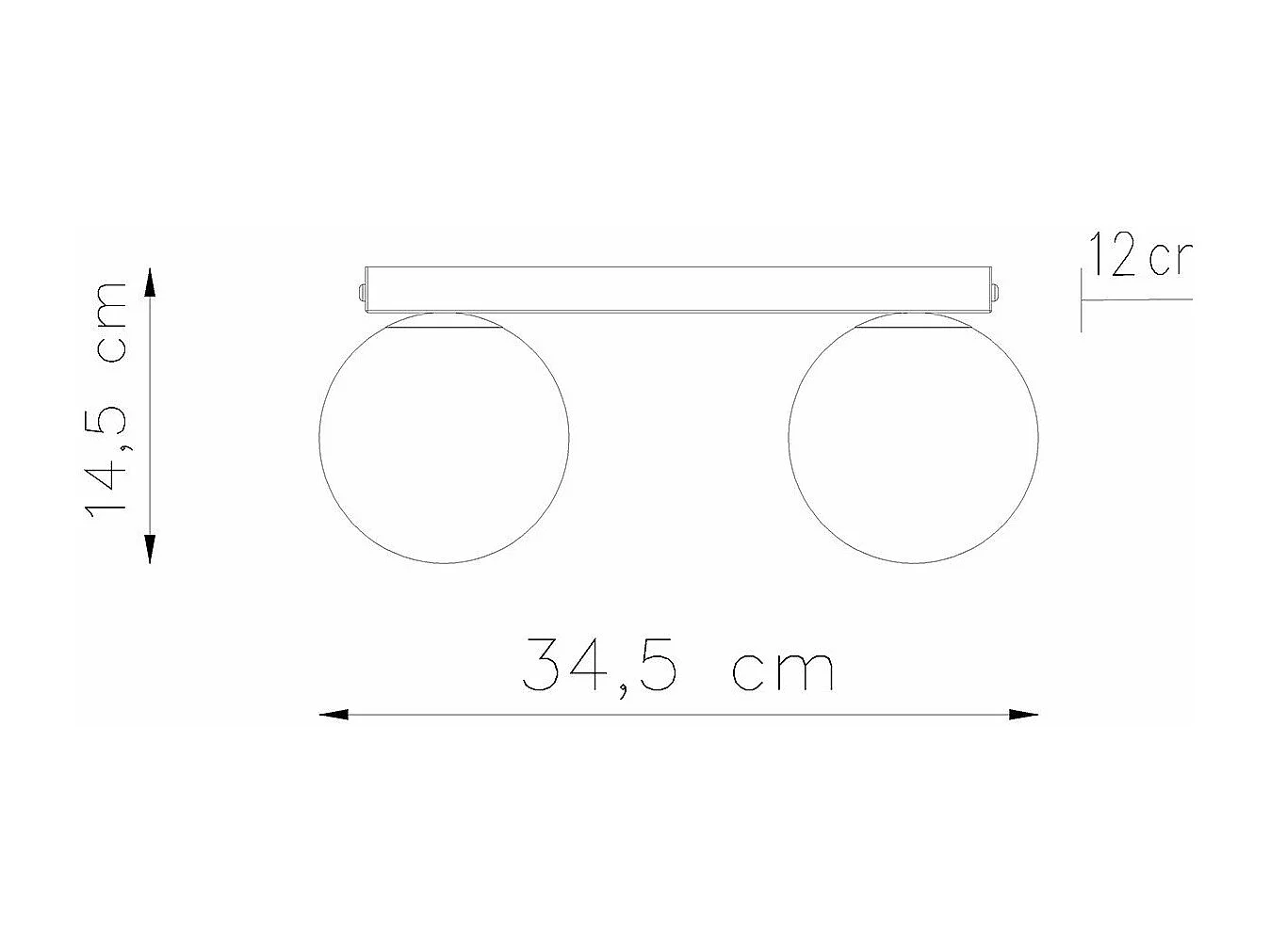 Plafonnier Seraphine 2 blanc