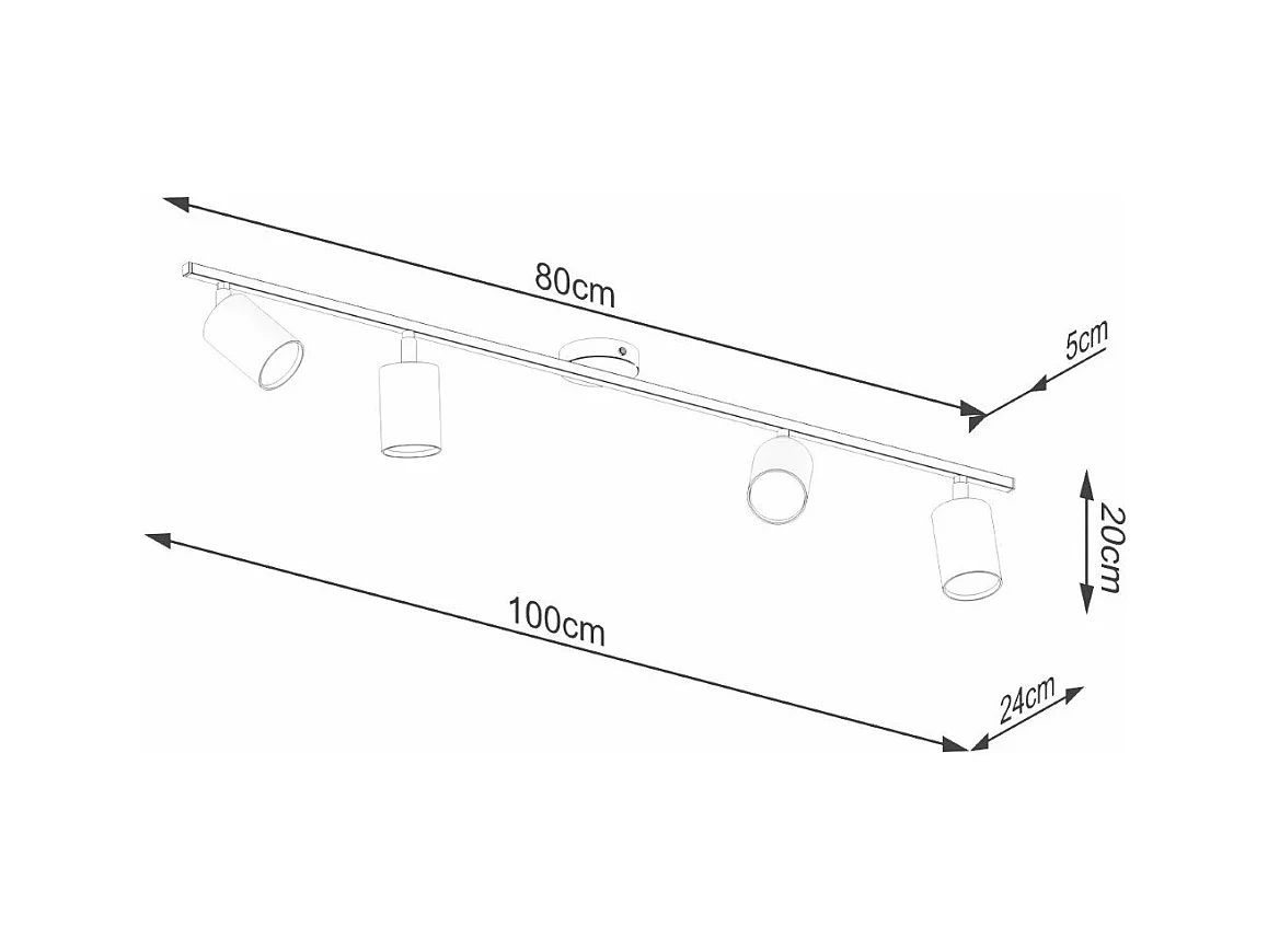 Plafonnier Lucida 4L blanc