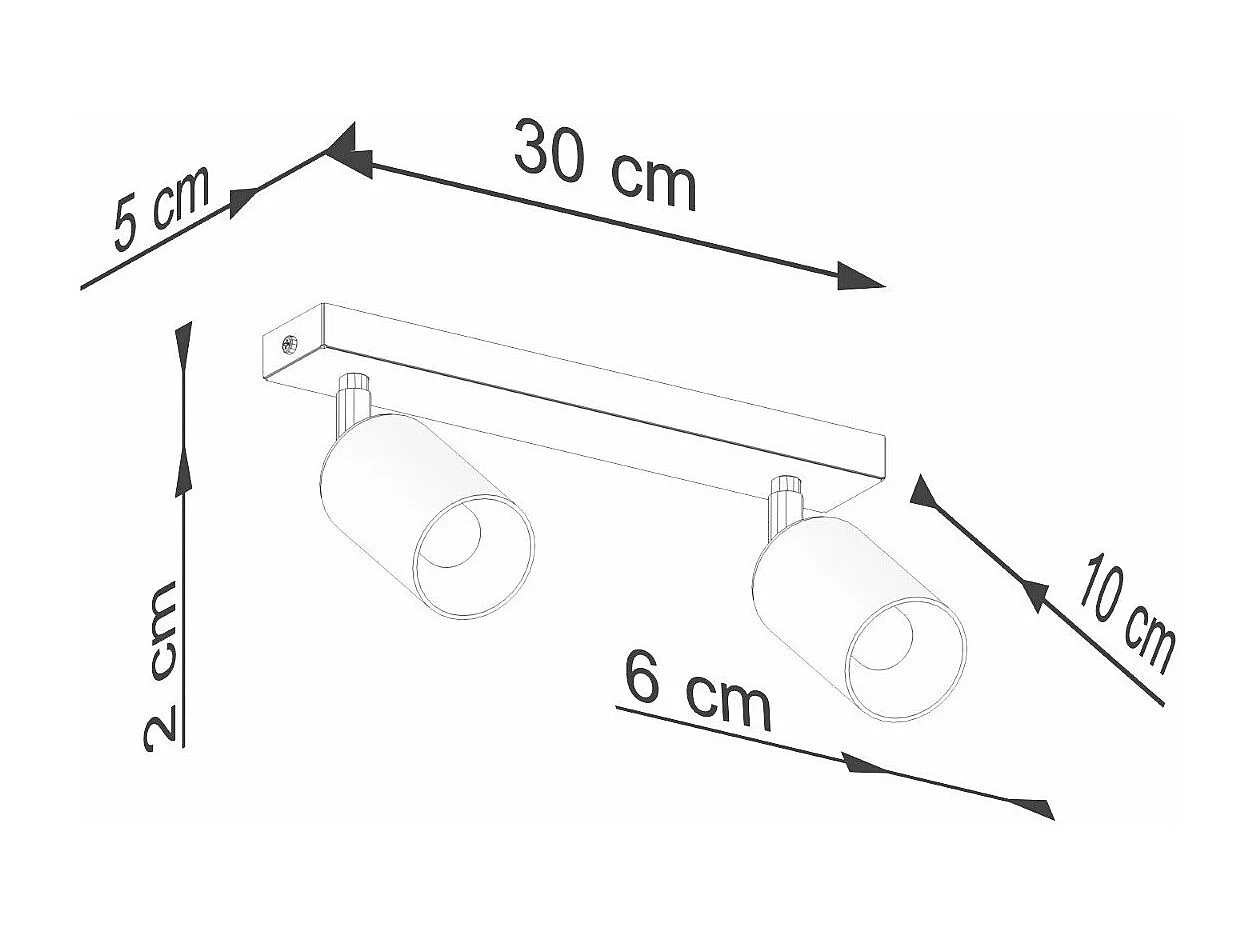 Plafonnier Vespera 2 noir-cooper