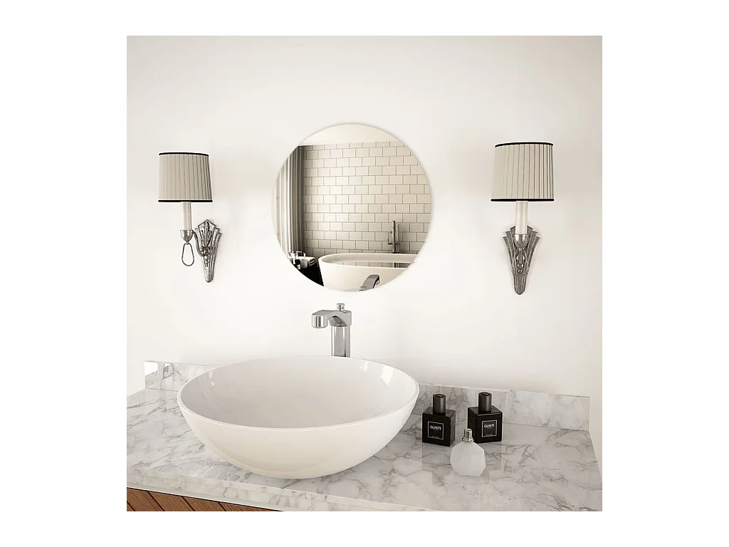 Wandspiegel 40 cm Rund Glas