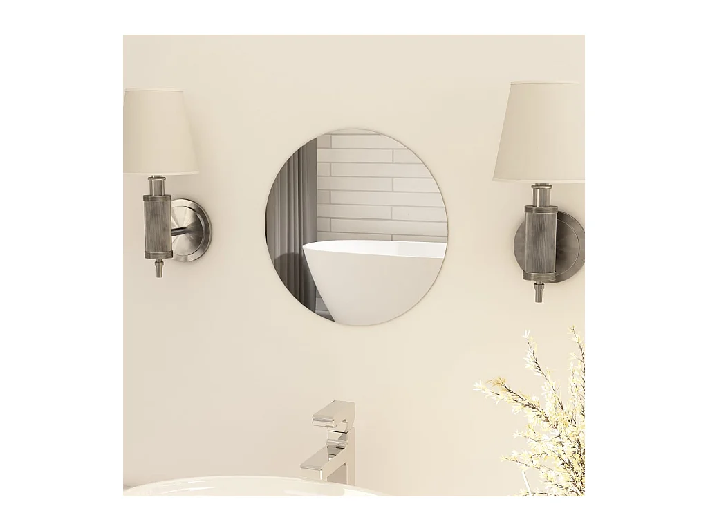 Rahmenloser Spiegel Rund 30 cm Glas