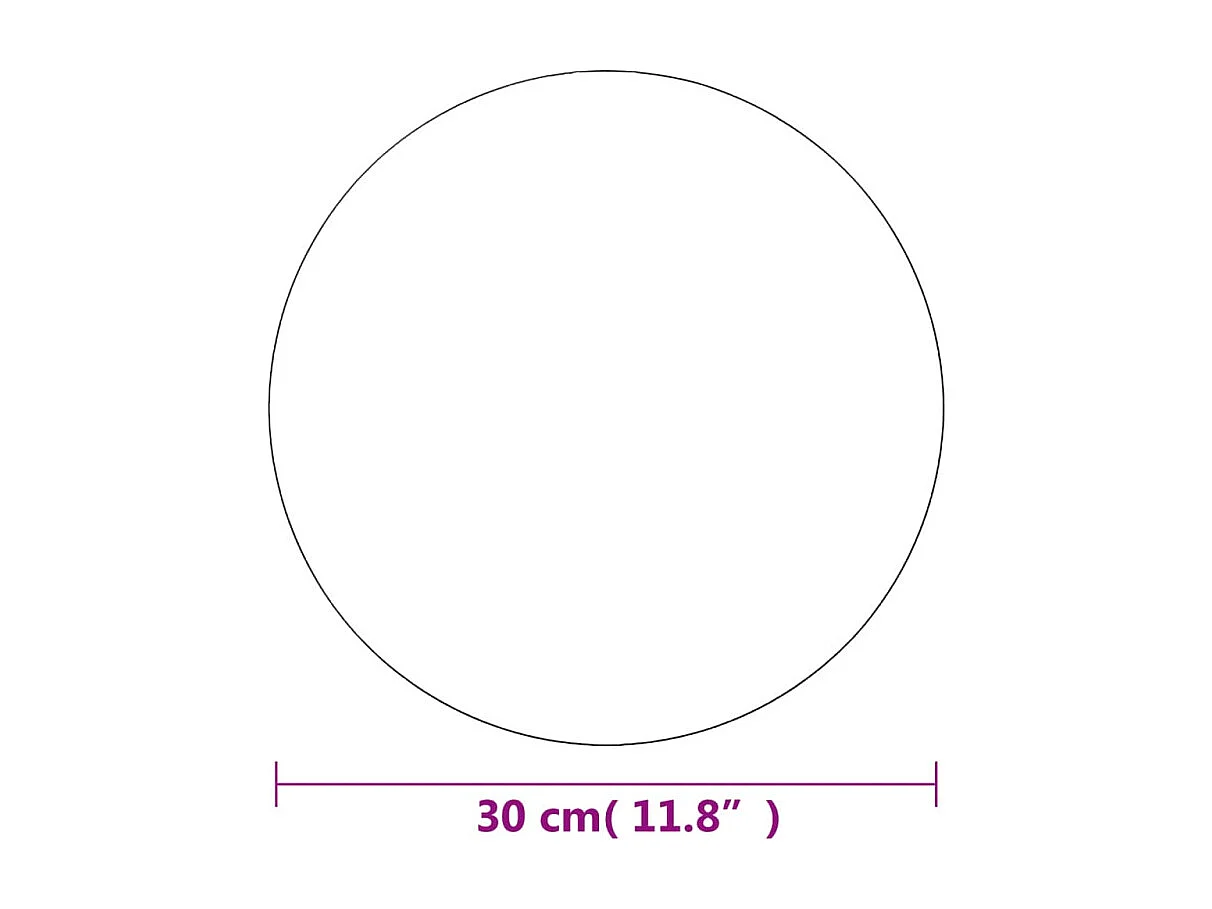 Miroir rond sans cadre 30 cm Verre