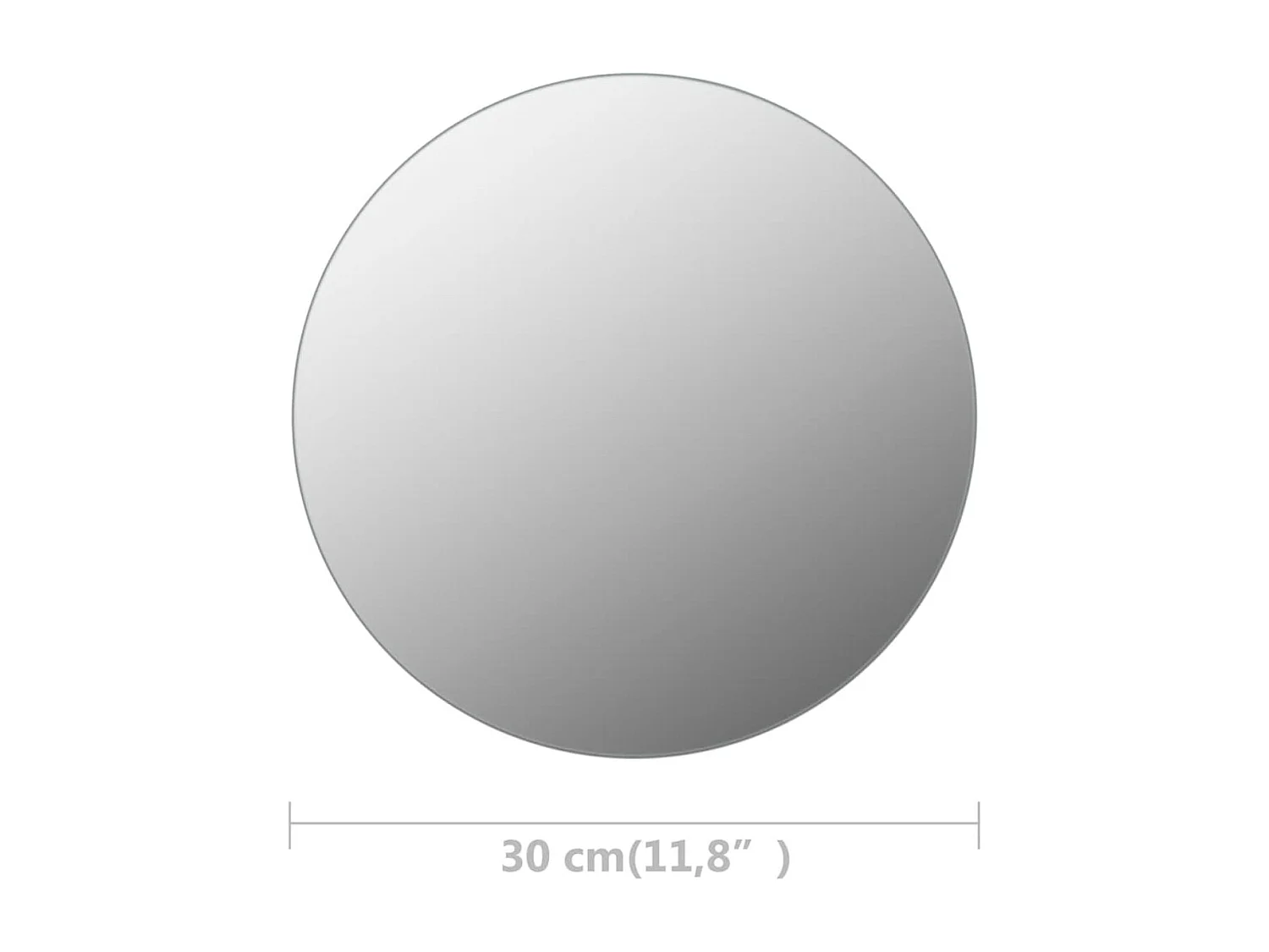 Miroir rond sans cadre 30 cm Verre