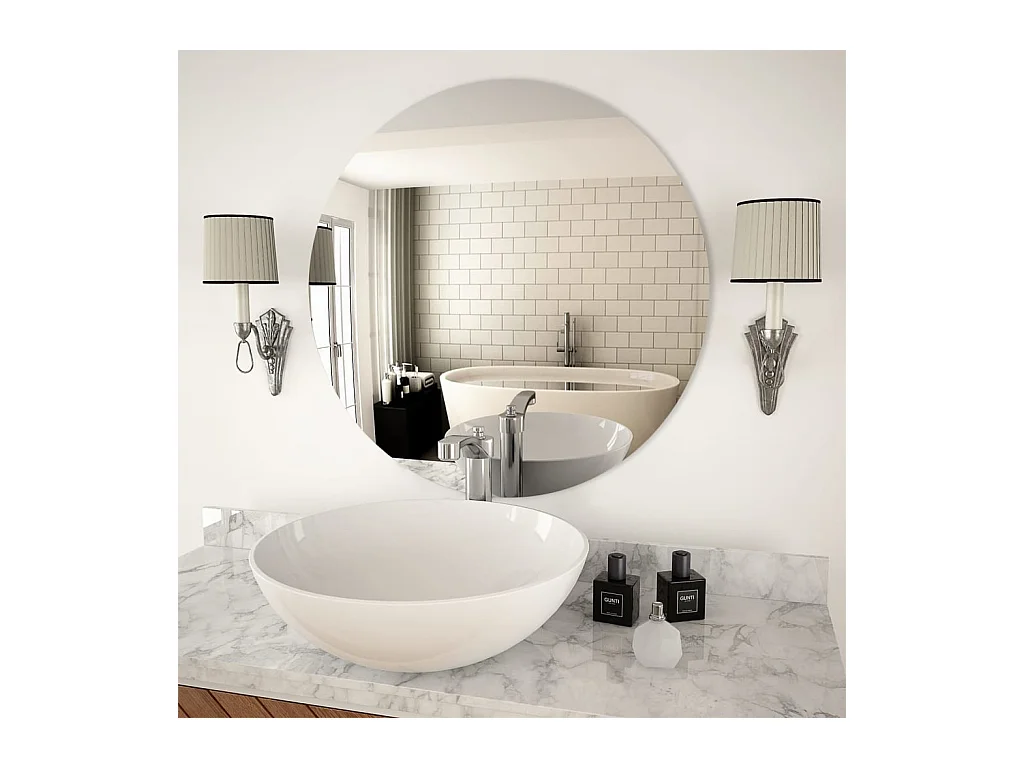 Wandspiegel 70 cm Rund Glas