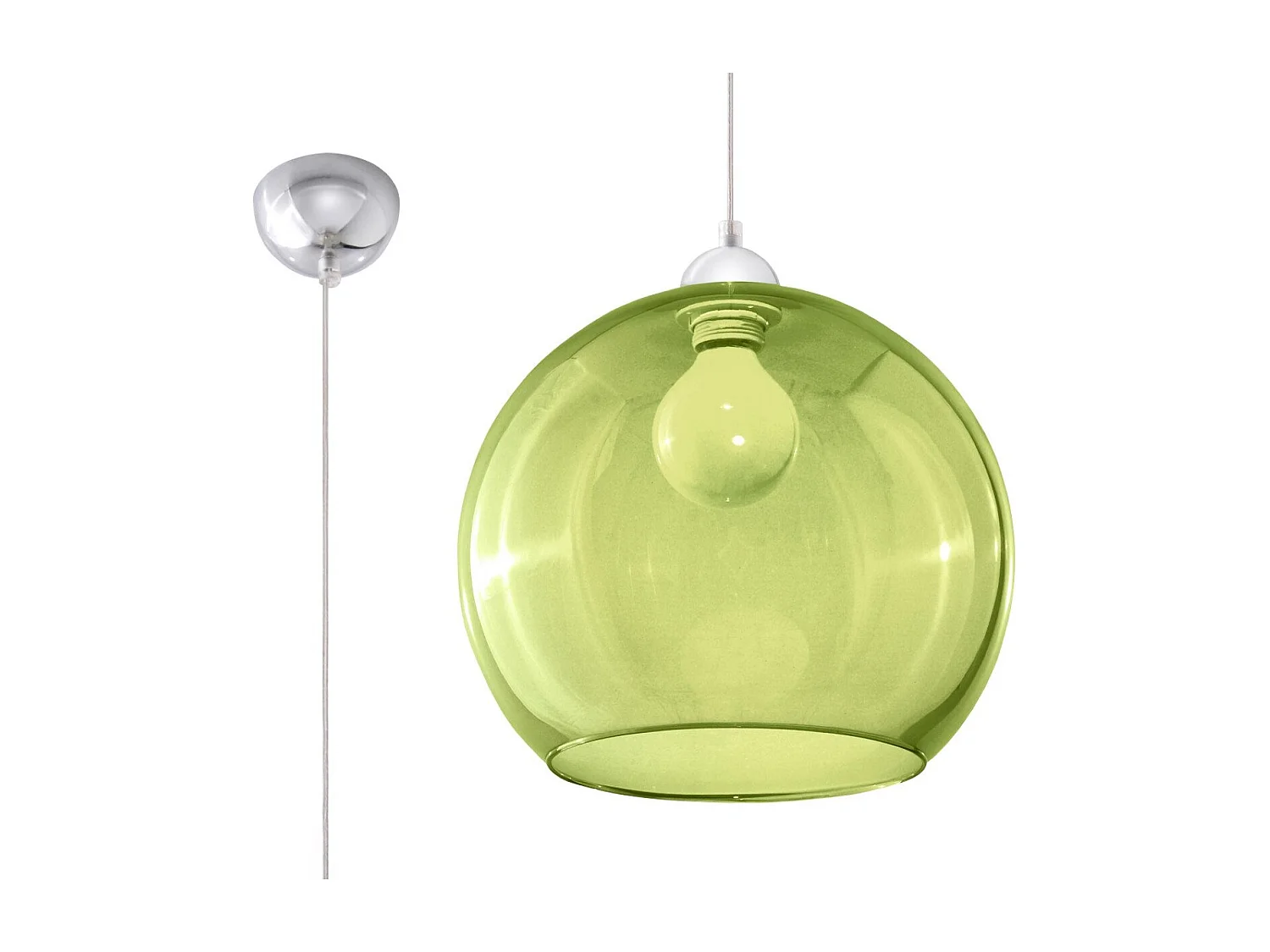 Lampe pendante Borealis verte