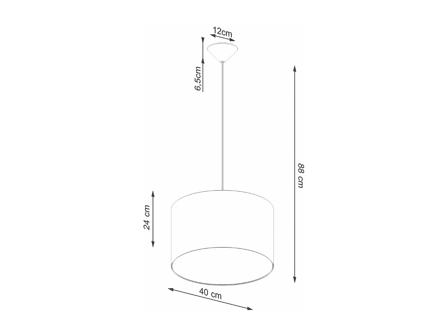 Lampe suspendue Novara 40 noir