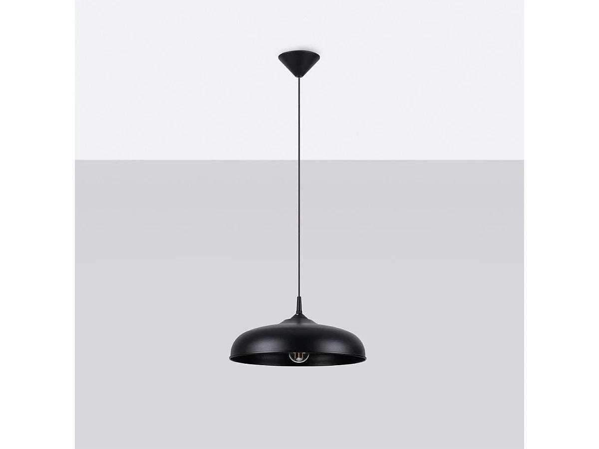 Lampe suspendue Gibbous noir